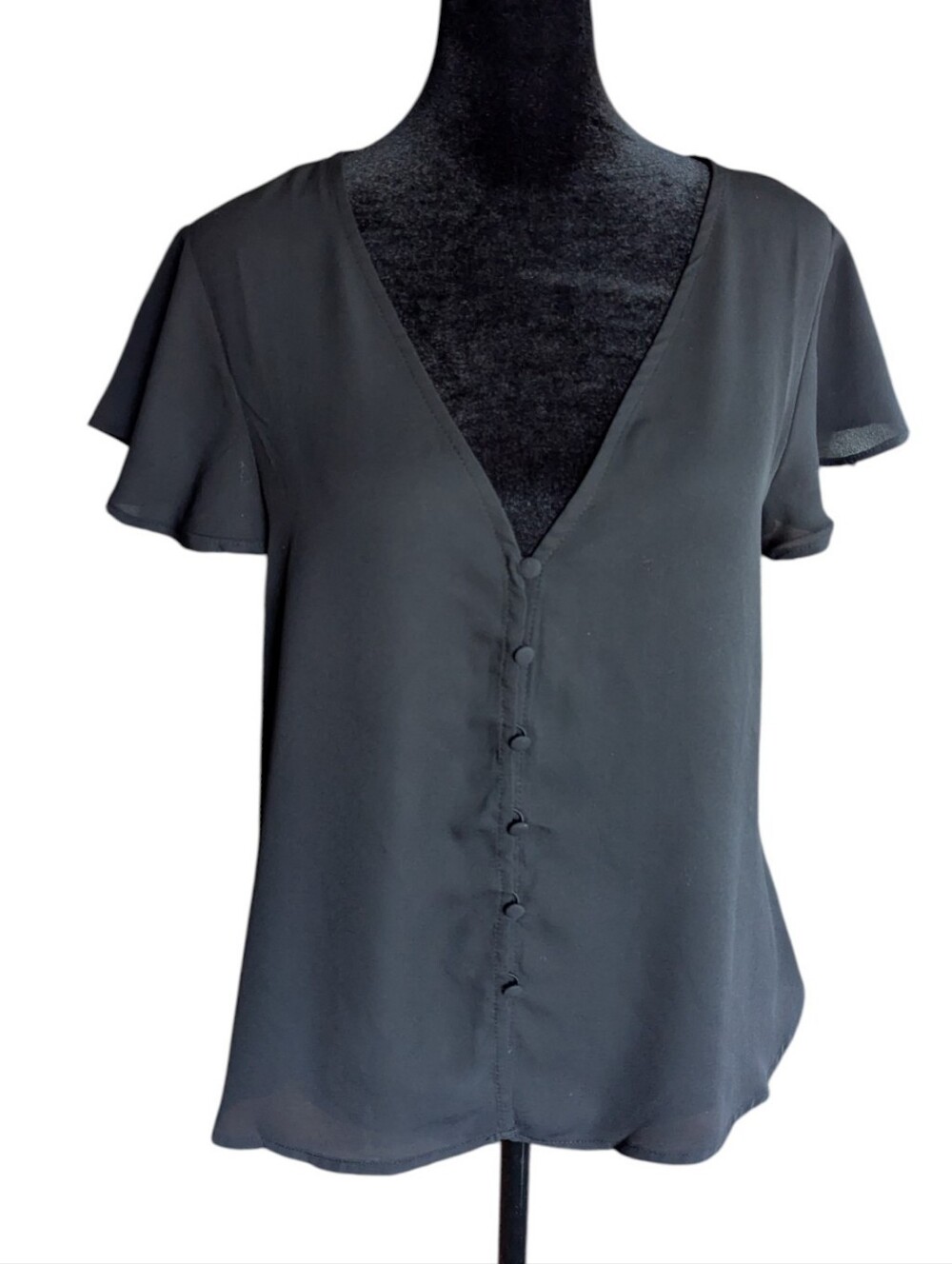 Terranova Black Sheer Blouse Women's Medium